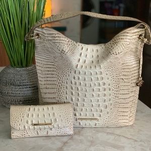 Brahmin Sevi Vanilla Melbourn Bag w/Wallet